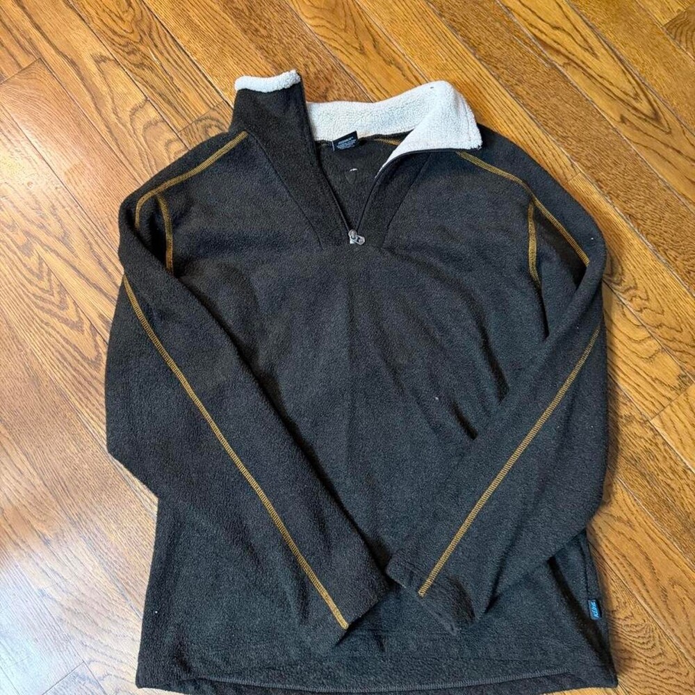 Kuhl brown fleece quarter zip pullover Size L #outdoor #fleece
